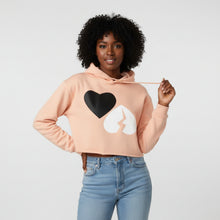Load image into Gallery viewer, "Heart Flip" Crop Hoodie
